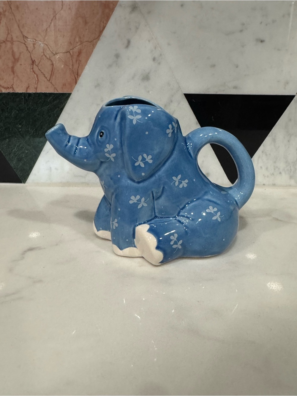 Vintage Josef Originals Blue Elephant Creamer